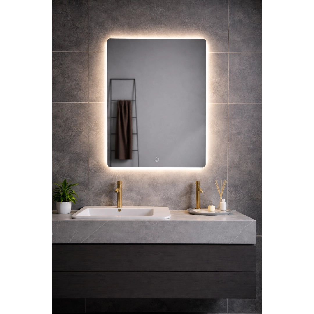 Espejo LED Antivaho 80x60 cm para Baño con Luz LED Integrada y Control Táctil