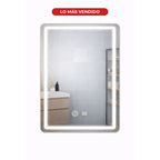 Espejo LED Antivaho 80x60 cm para Baño con Luz LED Integrada y Control Táctil