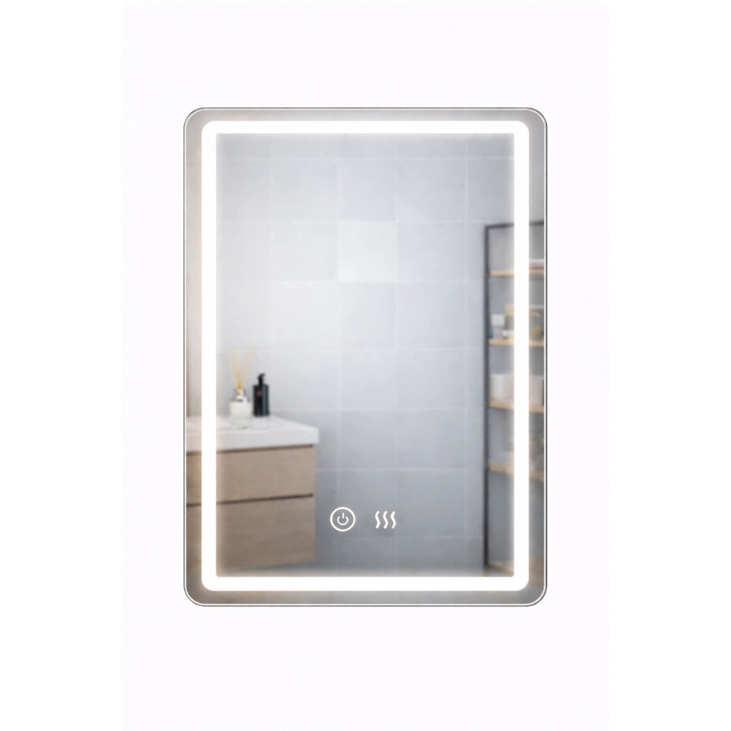 Espejo LED Antivaho 80x60 cm para Baño con Luz LED Integrada y Control Táctil
