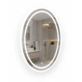 Espejo LED Ovalado 60x80 cm para Baño con Luz Regulable, 2 Tonos de Luz y Control Táctil