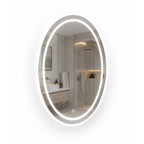 Espejo LED Ovalado 60x80 cm para Baño con Luz Regulable, 2 Tonos de Luz y Control Táctil