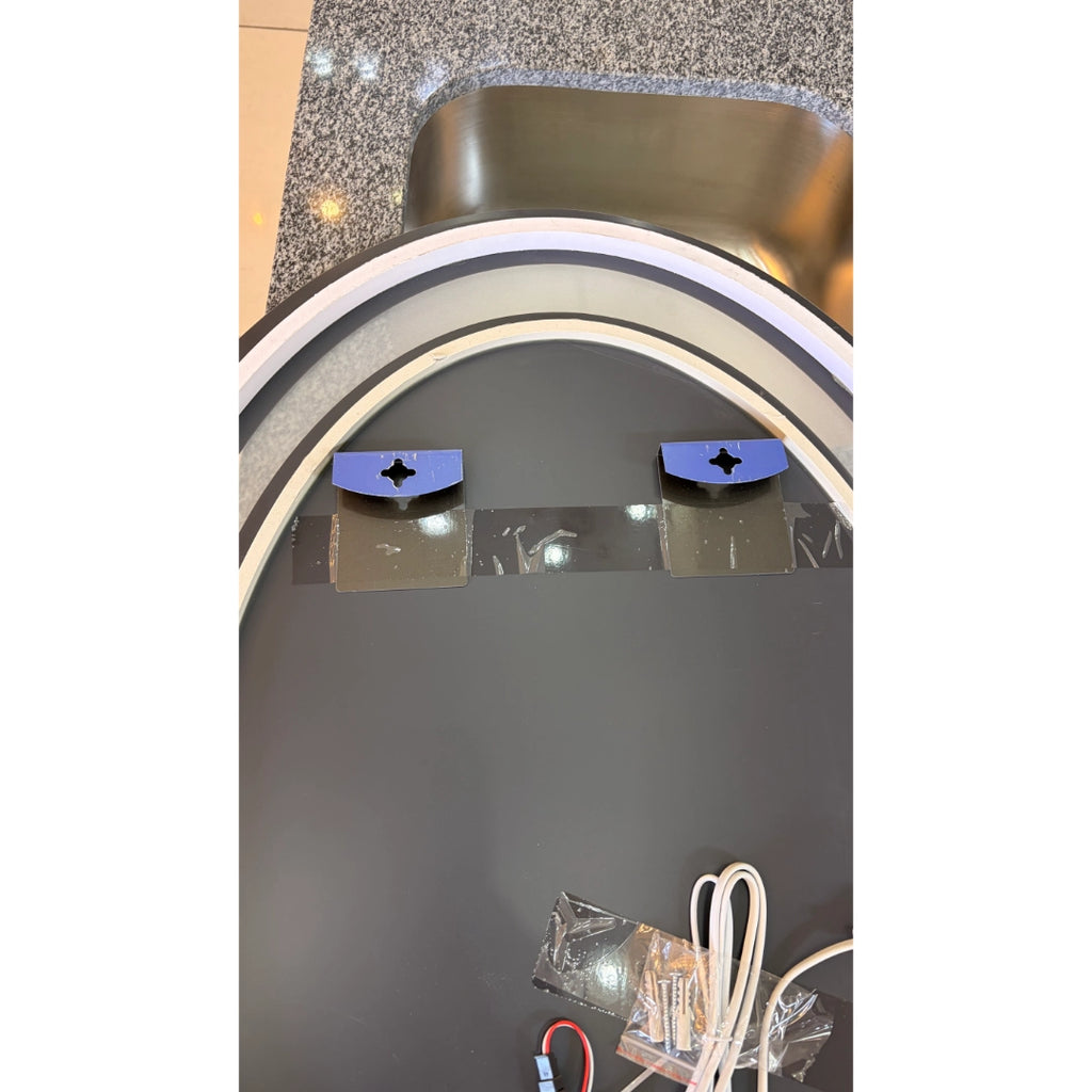 Espejo LED Ovalado 60x80 cm para Baño con Luz Regulable, 2 Tonos de Luz y Control Táctil