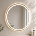 Espejo LED Redondo 60 cm para Baño con Luz Regulable, 3 Tonos de Luz y Control Táctil