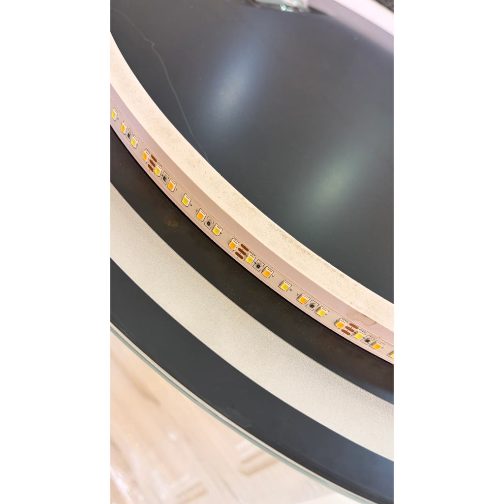 Espejo LED Redondo 60 cm para Baño con Luz Regulable, 3 Tonos de Luz y Control Táctil