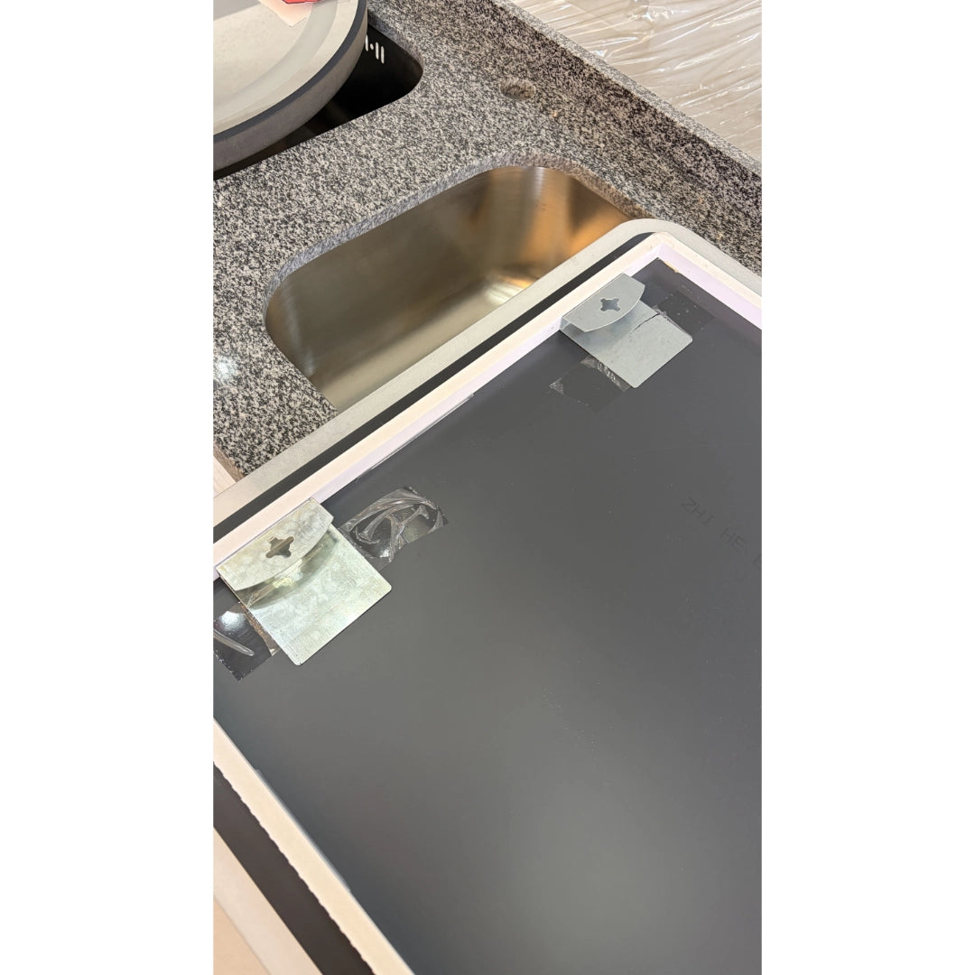Espejo LED Sin Borde 80x60 cm para Baño con Luz Regulable, 3 Tonos de Iluminación y Control Táctil