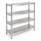 Estantería de Acero Inoxidable 4 Niveles 150x50x150 cm – Ideal para Negocios, Bodegas y Restaurantes
