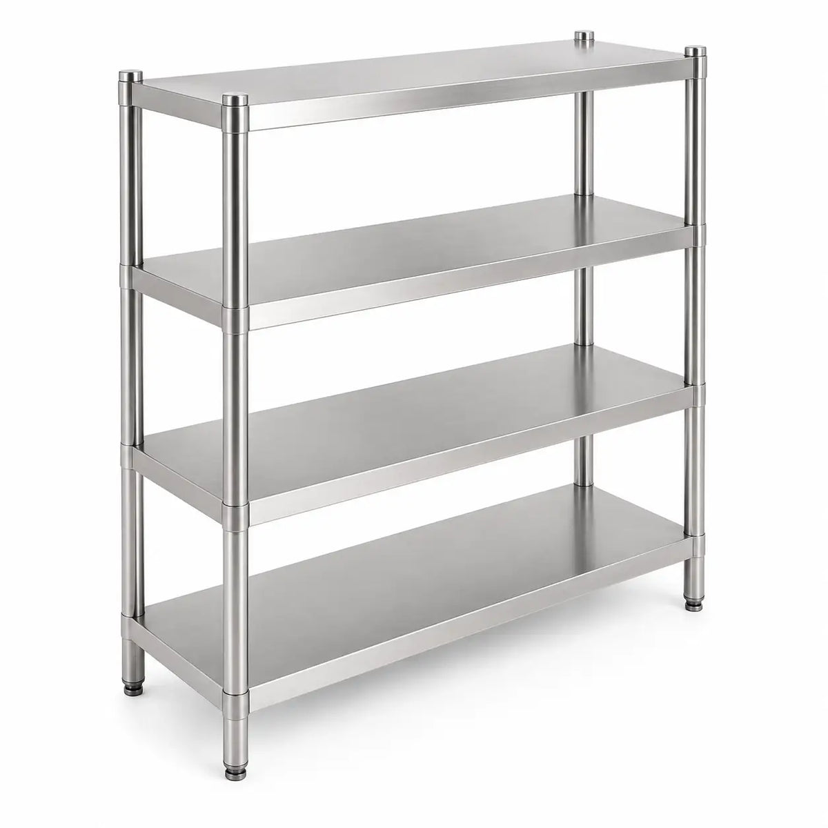 Estantería de Acero Inoxidable 4 Niveles 150x50x150 cm – Ideal para Negocios, Bodegas y Restaurantes