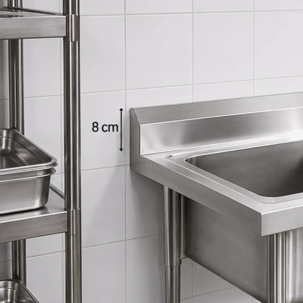 Lavafondo 120x60x90 cm Doble Tasa de Acero Inoxidable 304  con Llave Monomando + Sifon y Desague