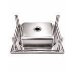 Kit Food Truck Profesional - Lavafondo 50x50 cm + Mesón Central 60x60 cm de Acero Inoxidable 304