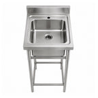 Kit Food Truck Profesional - Lavafondo 50x50 cm + Mesón Central 60x60 cm de Acero Inoxidable 304