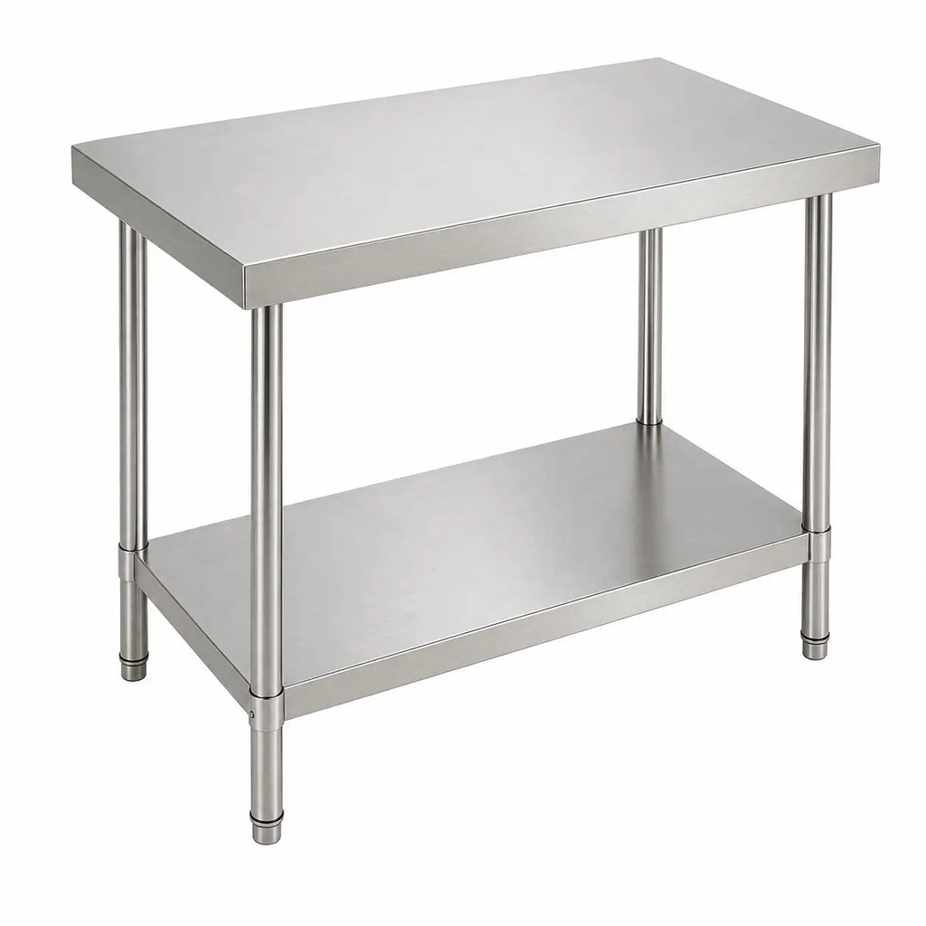 Mesón Central 120x60x90 de Acero Inoxidable 304 para Cocina, Restaurante y Taller