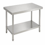 Mesón Central 120x60x90 de Acero Inoxidable 304 para Cocina, Restaurante y Taller