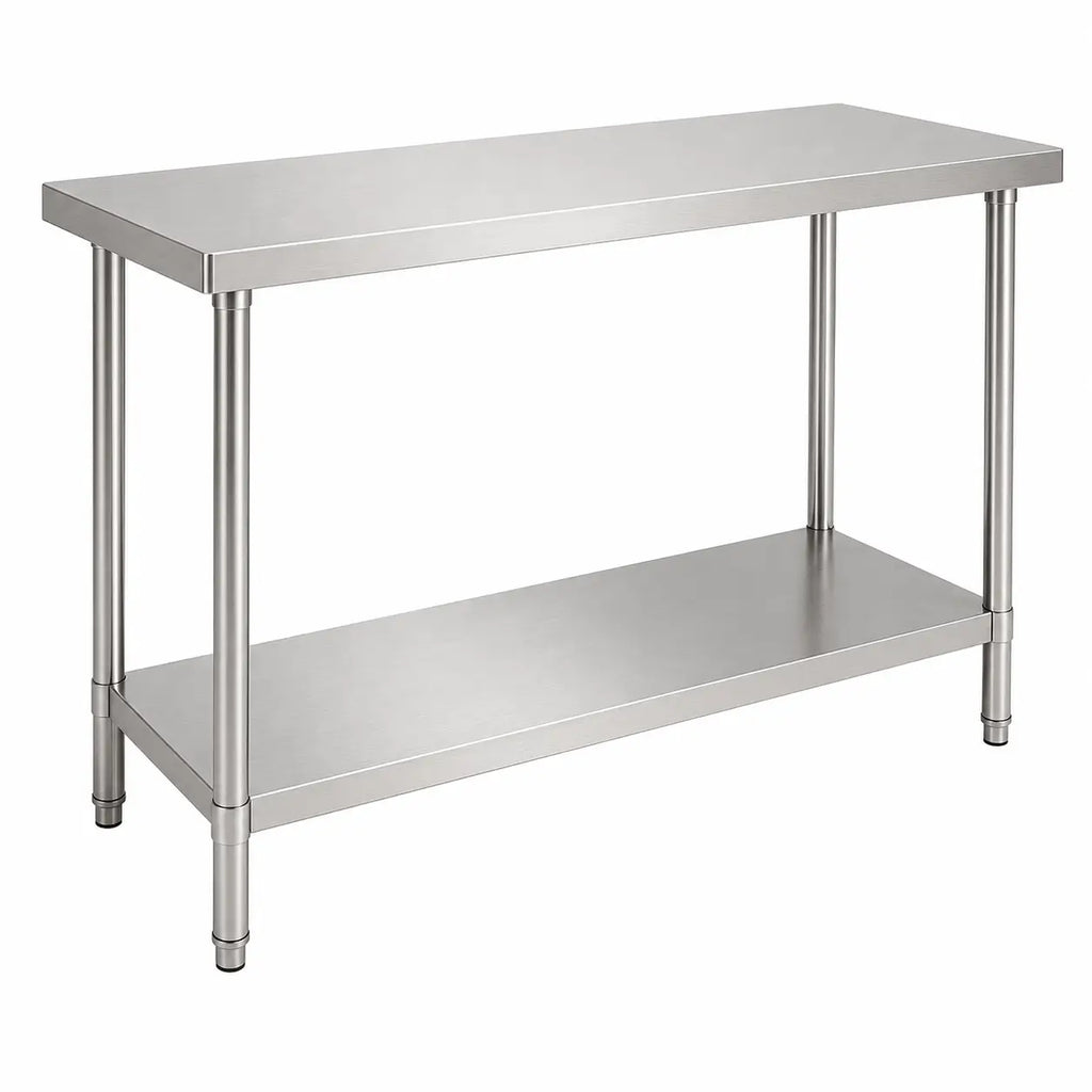 Mesón Central 140x60x90 de Acero Inoxidable 304 para Cocina, Restaurante y Taller