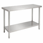 Mesón Central 140x60x90 de Acero Inoxidable 304 para Cocina, Restaurante y Taller