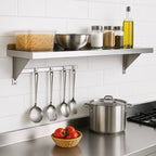 Repisa Mural 60x30 cm de Acero Inoxidable 304 para Cocina Industrial y Restaurante
