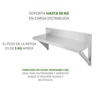 Repisa Mural 90x30 cm de Acero Inoxidable 304 para Cocina, Restaurante y Taller