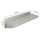 Repisa Mural 90x30 cm de Acero Inoxidable 304 para Cocina, Restaurante y Taller